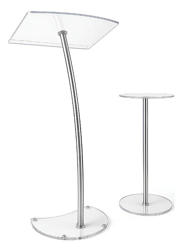 DN PULPITO DE VIDRO+MESA AUXILIAR+DESCANSO MIC