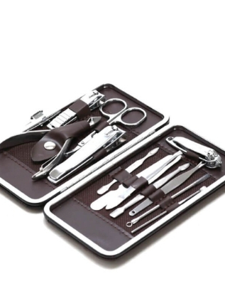 KIT CORTADOR DE UNHA MANICURE PORTATIL ESTOJO