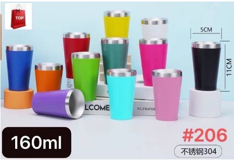 160ML  CX100   Garrafa Água Squeeze 160ml Térmica Inox Colorida Academia Escola Com Estampa