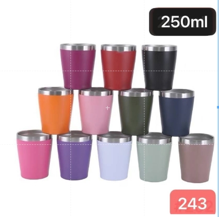 Copo térmico em aço inoxidável 250Ml Quente/Frio Ideal para Chá Sucos  CX100