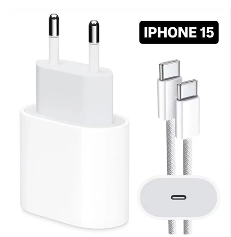 Carregador iPhone 15 Original Pro Max Turbo 35W Completo Cabo Tipo C Tipo C de 1m Lacrado