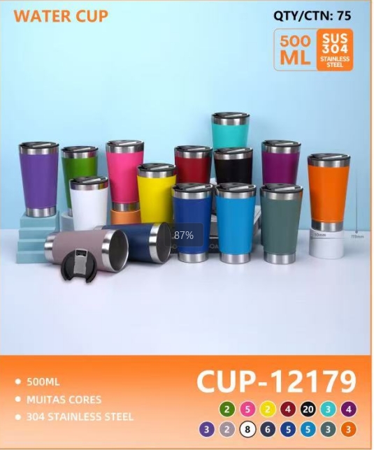 啤酒杯   CX75   COPO TÉRMICO AÇO INOX COM TAMPA E ABRIDOR DE GARRAFAS 473ML