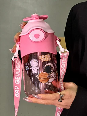 GARRAFA INFANTIL 700ML COM CANUDO E ALÇA    CX72