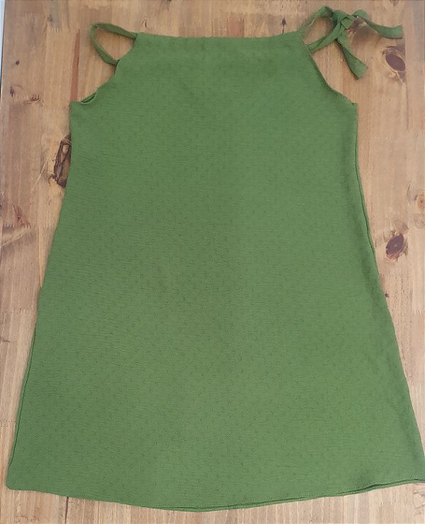Vestido Viscose Verde Único