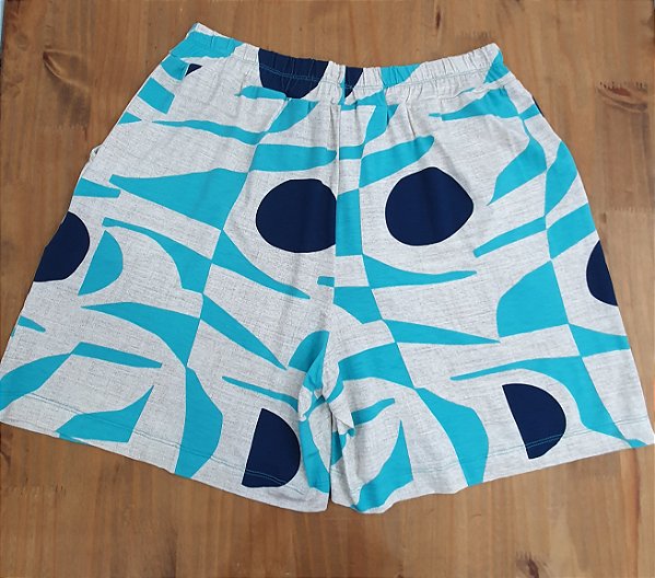 Bermuda Azul Estampada G2 Viscolycra