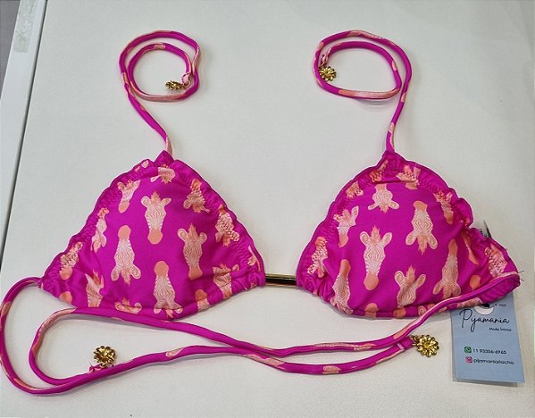 Biquiní Rosa/Laranja Parte De Cima Gg