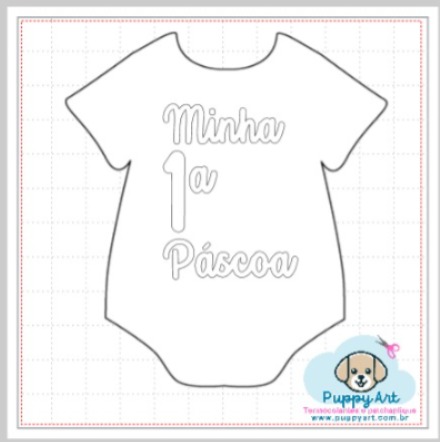 APLIQUE Minha 1a Páscoa Glitter