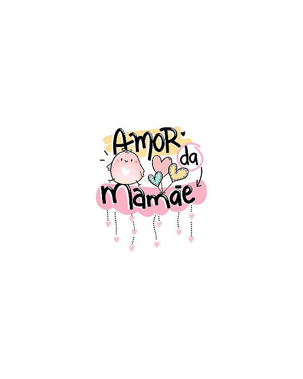 Estampa Digital DTF PuppyArt Amor da mamãe rosa