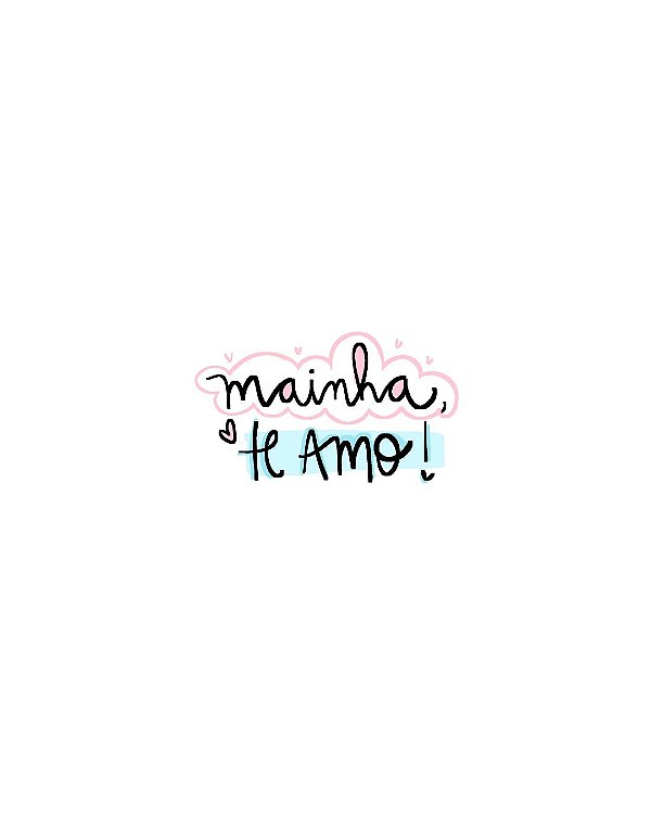 Estampa Digital DTF PuppyArt Mainha te amo azul