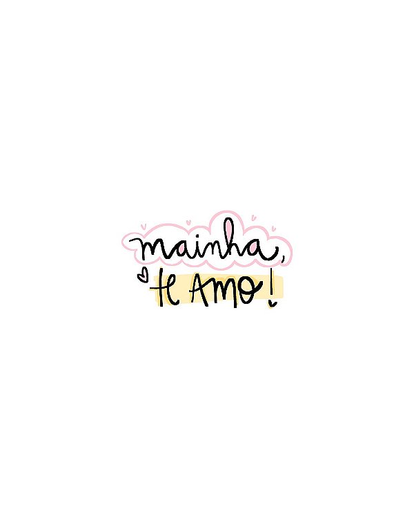 Estampa Digital DTF PuppyArt Mainha te amo rosa