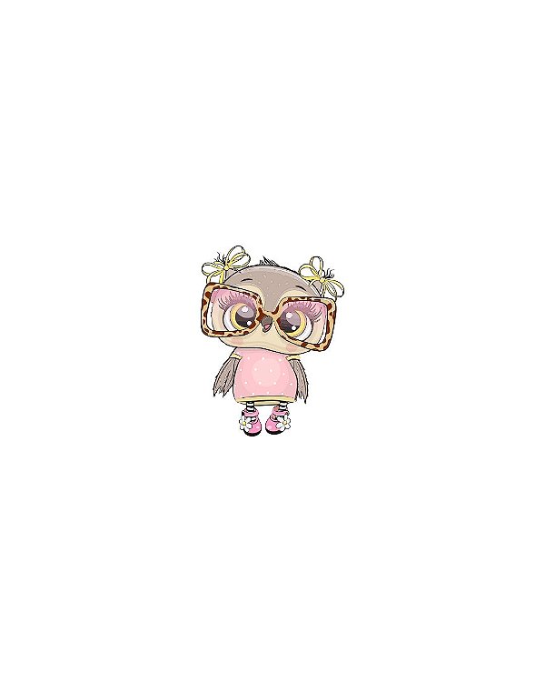 Estampa Digital DTF PuppyArt Coruja oculos