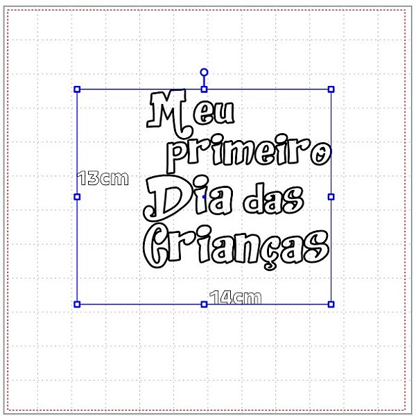 APLIQUE "Meu primeiro d. crianças" GLITTER