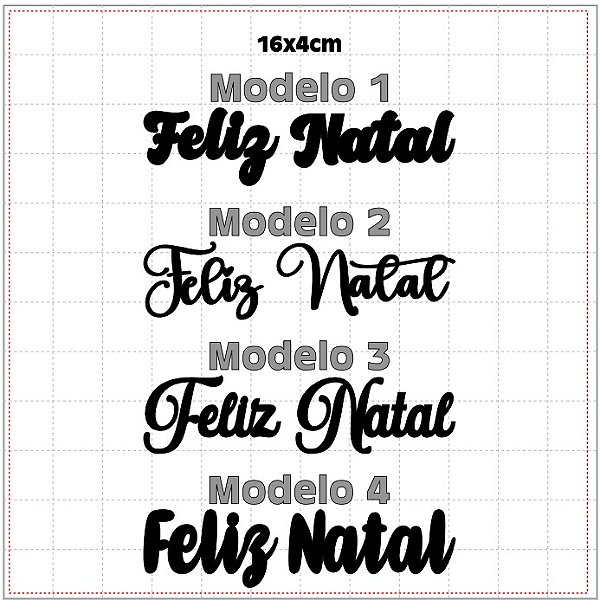 APLIQUE Feliz Natal 16x4cm