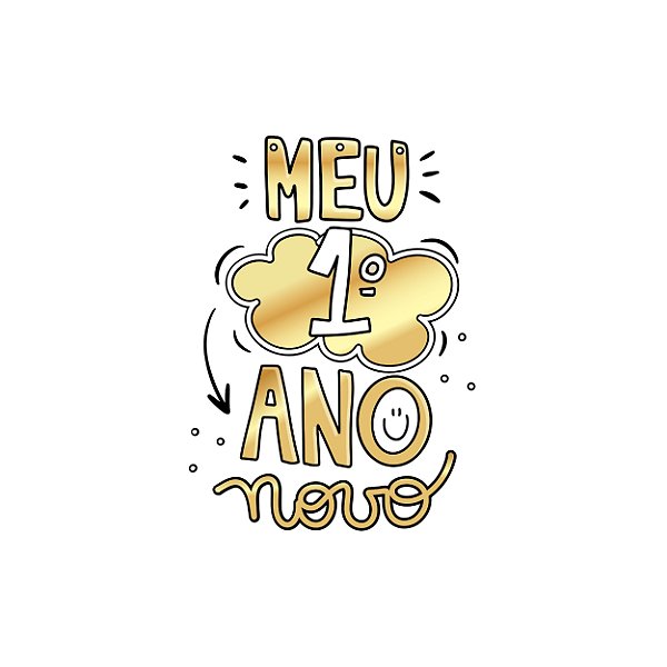 Estampa Digital DTF PuppyArt! Meu 1 ano novo Pandoca