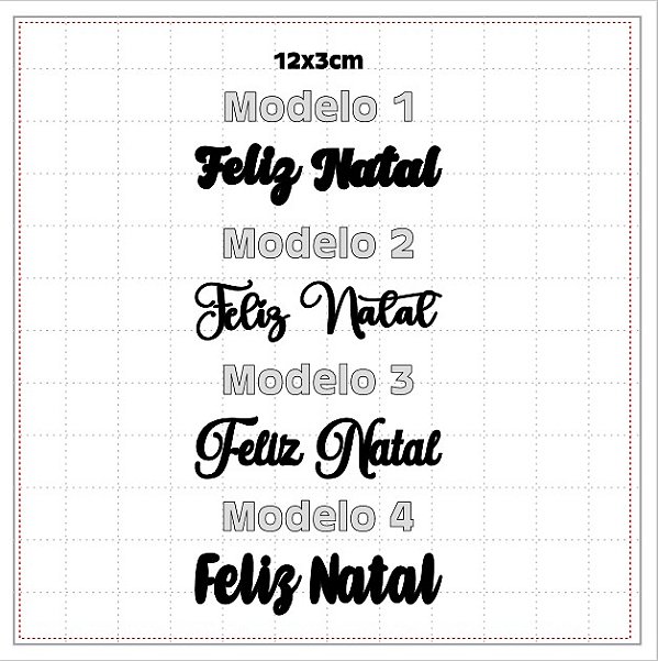 APLIQUE Feliz Natal 12x3cm