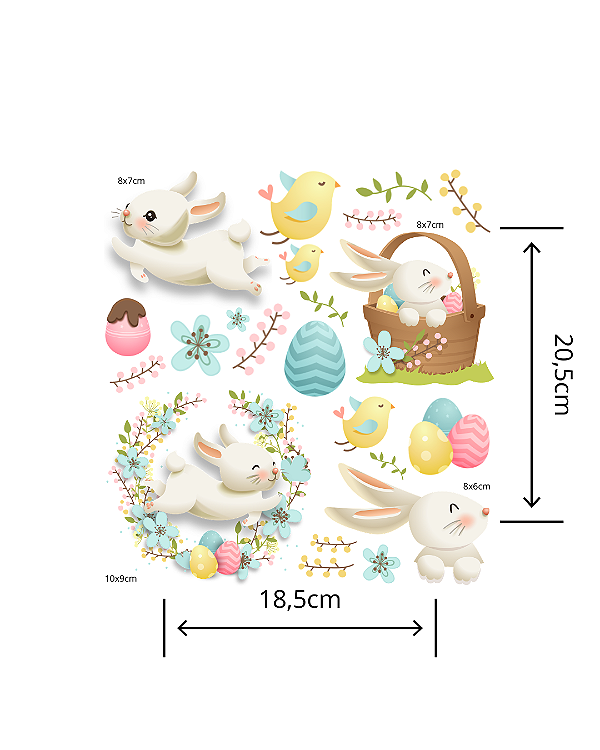 Estampa Digital DTF PuppyArt - Páscoa Cartela