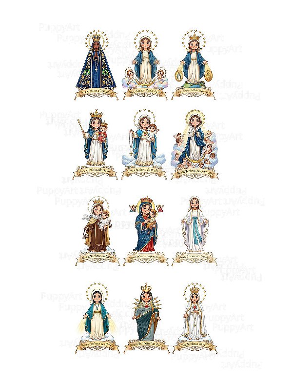 Estampa Digital DTF PuppyArt – Mesversario 12 Nossa Senhora