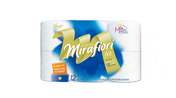 Papel Higiênico Folha Dupla -  Mirafiori - Fit 20 M - Fardo 4 x 12