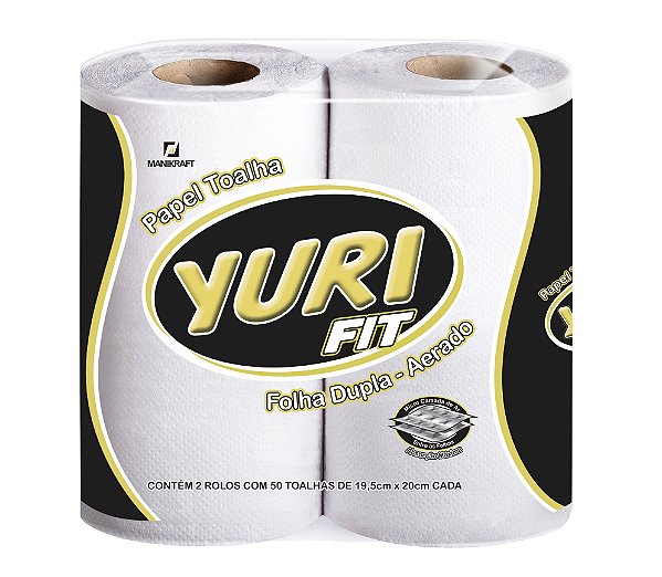 Papel Toalha de Cozinha - Folha Dupla - Yuri - 19,5 x 20 cm - FD 16 x 02