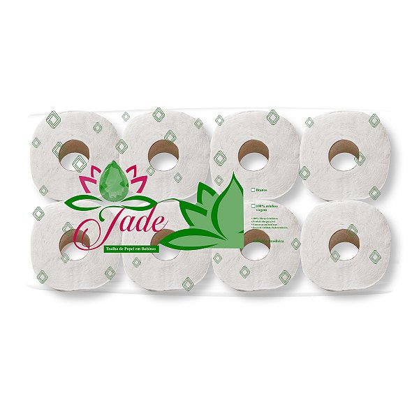 Papel Toalha Alto Corte Em Bob Branco Jade - PT c/ 8 Rolos - 3.0
