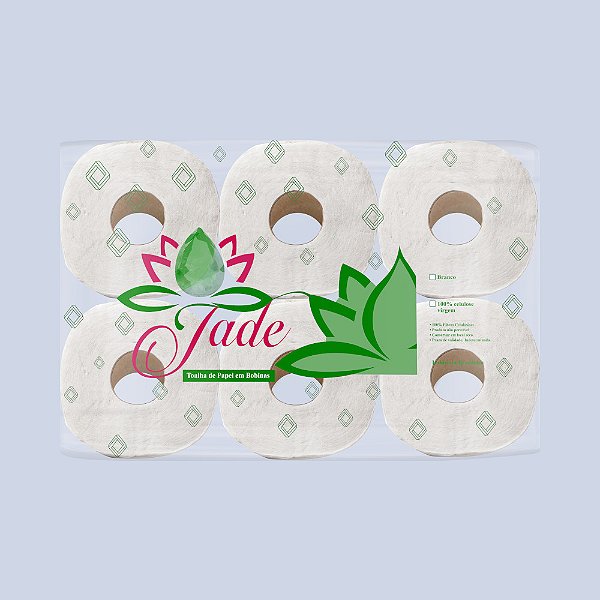 Papel Toalha Alto Corte Em Bob Branco Jade - PT C/ 6 Bobinas - 3.0