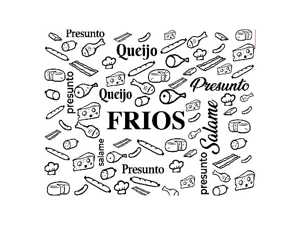Papel Acoplado 25 GR - Frios e Laticínios - 30 x 38 cm - Caixa 500 Unidades