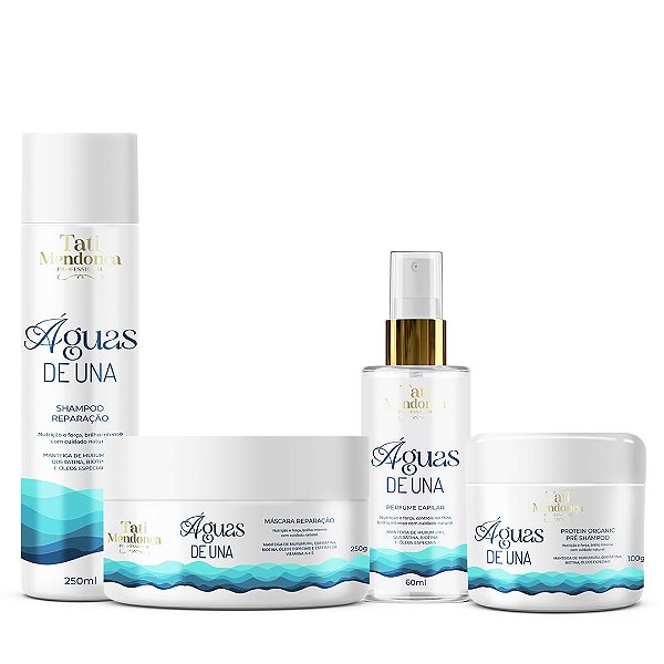 KIT AGUAS DE UNA proteína100g /shampoo300ml/máscara250g/perfume60ml