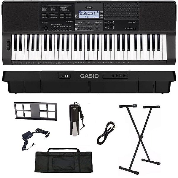 Kit Teclado Musical Casio CT-X800 USB 61 teclas