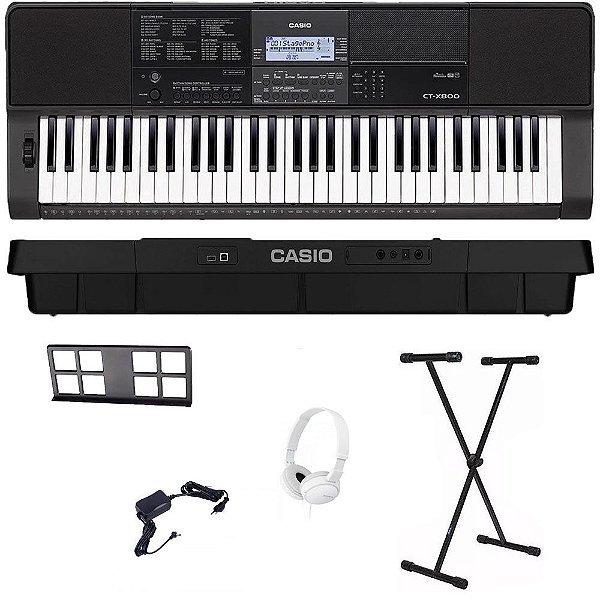 Kit Teclado Musical Casio CT-X800 USB 61 teclas
