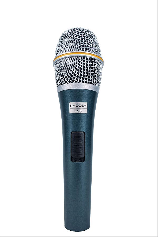 Microfone Kadosh K-98 Dinâmico Hipercardióide Azul/prateado