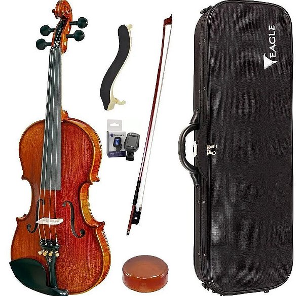 Kit Violino Eagle VK644 4/4 Envelhecido Envernizado com Estojo