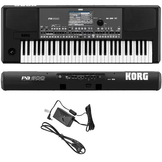 Teclado Arranjador Korg PA600 61 Teclas MIDI USB Com Fonte
