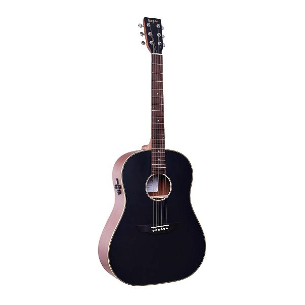 Violão Rozini Eletroacústico Aço Folk Black Top RX335 EQ.F.M