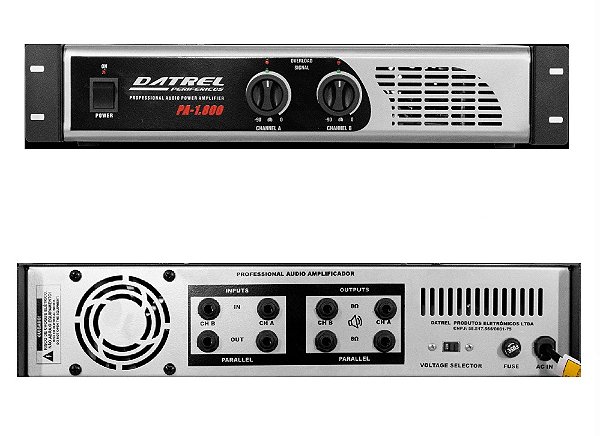Amplificador de Potência Datrel PA1800 300 Watts 4 Omhs