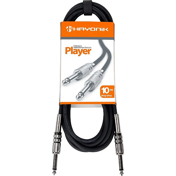 Cabo Para Instrumentos Hayonik Player P10/P10 10m Preto