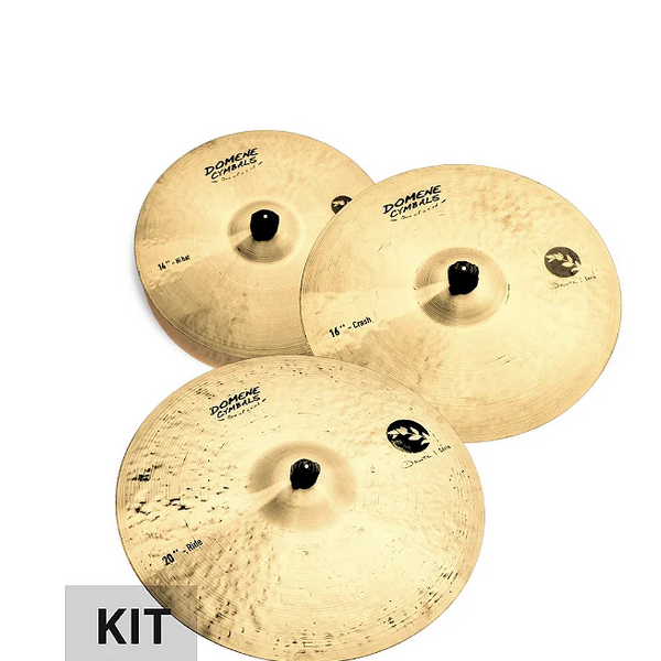 Kit Prato de Bateria Domene Cymbals 14hh 16cr 20rd Dante