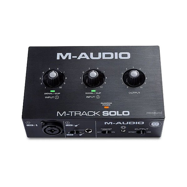 Interface De Áudio M-Audio M-track Solo Usb 2 Canais