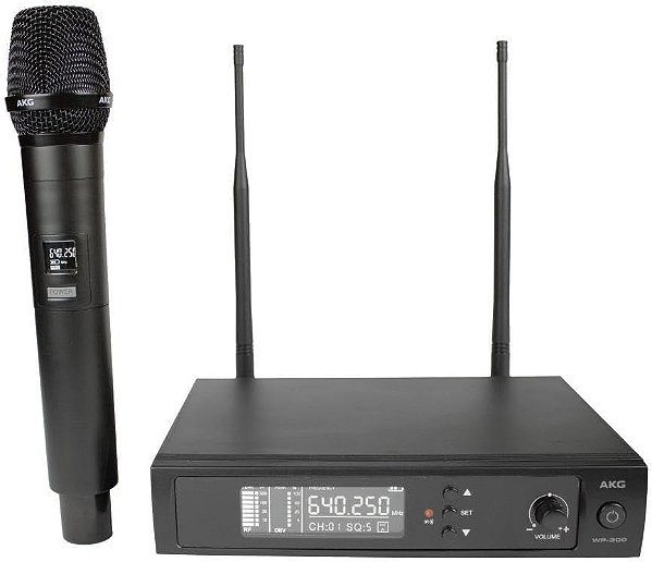 Microfone Sem Fio Bastão Akg Wp 300 True Diversity