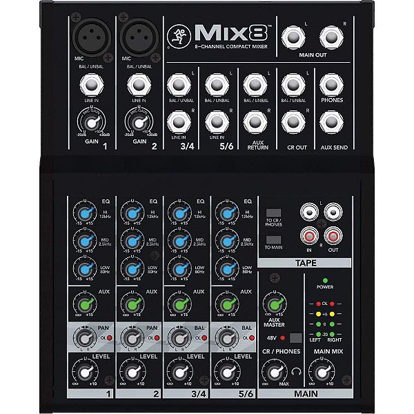 Mixer de Audio Mackie MIX8