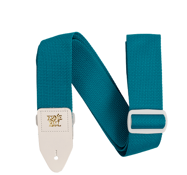 Correia Polypro Ernie Ball Violao Guitarra Verde Azulado e Branca