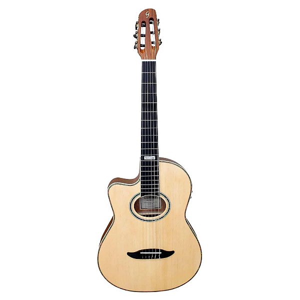 Violão Eletroacústico Giannini GNF-3 CEQ Nylon Canhoto Natural Satin