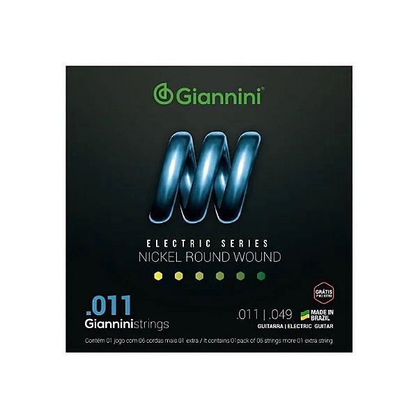 Encordoamento Guitarra Giannini 011 GEEGST/11 Nickel