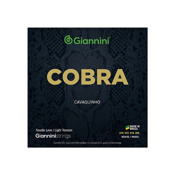 Encordoamento Cavaquinho Giannini Cobra GESCL Tensão Leve