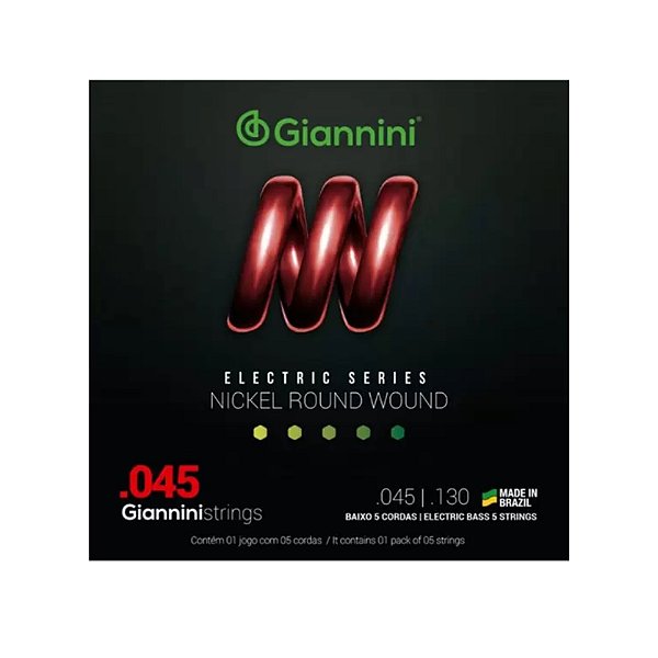 Encordoamento Baixo Giannini 0.045 GEEBRS 5 Cordas Nickel