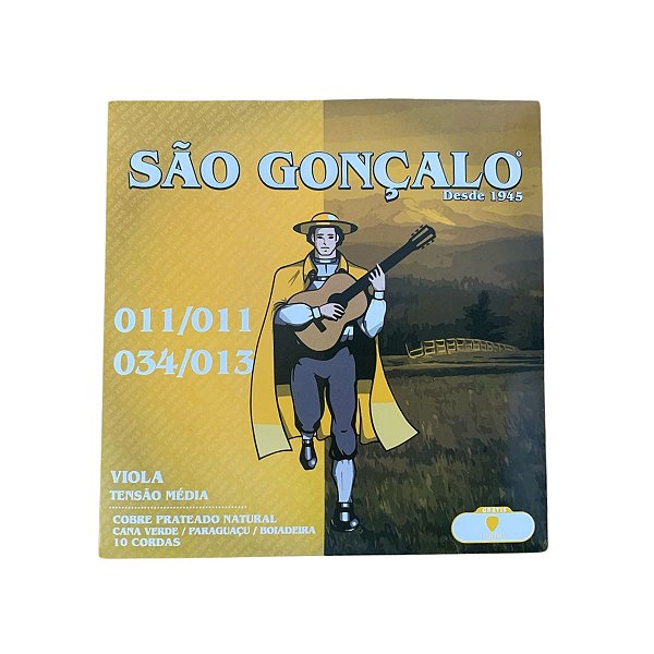 Encordoamento Viola São Gonçalo Cebolão Ré 0.011 - 0.034 Tensão Média