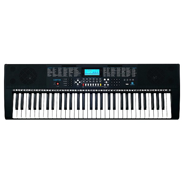 Teclado Arrajandor Custom Sound CST-300 61 Teclas Preto + Pedal Sustain