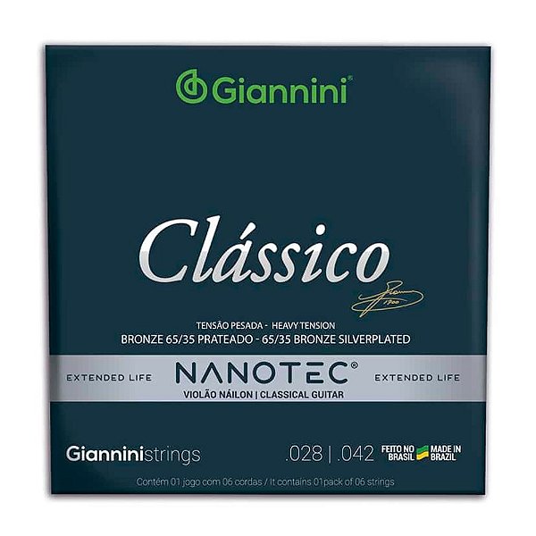 Encordoamento Violão Giannini Nylon GENWPA PN Tensão Pesada