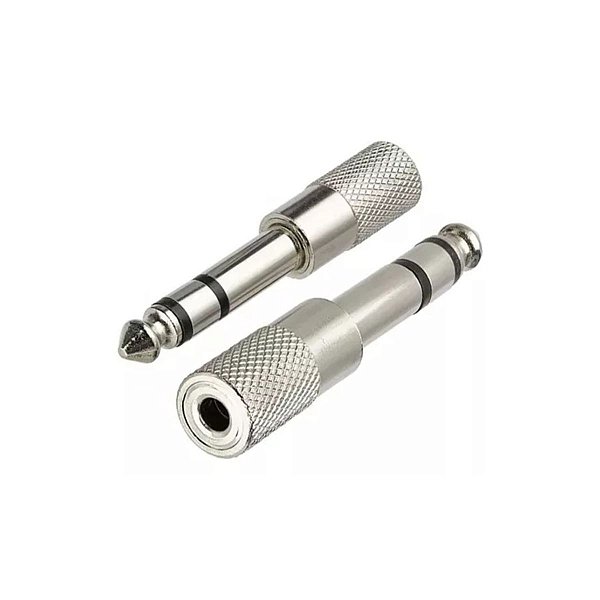 Adaptador Custom Sound P2 X P10 Stereo CSHF 670S Cromado
