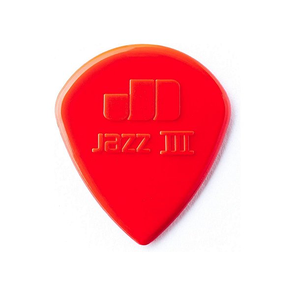 Palheta Dunlop Jazz III Nylon Vermelha