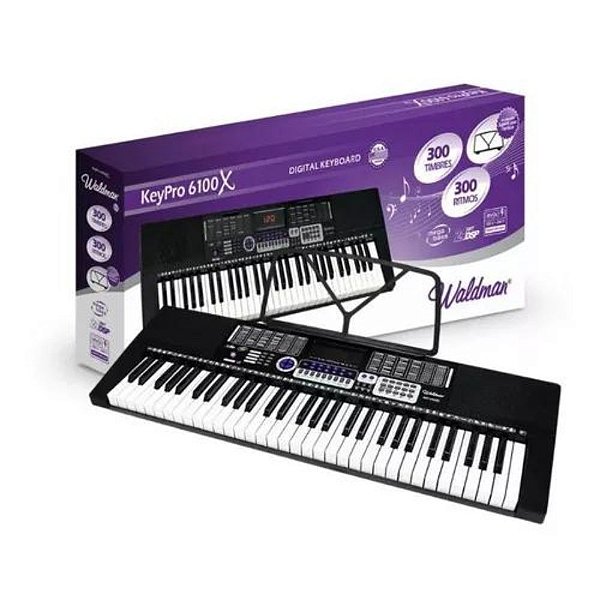 Teclado Musical Para Iniciantes 61 Teclas Waldman Kep-6120x2